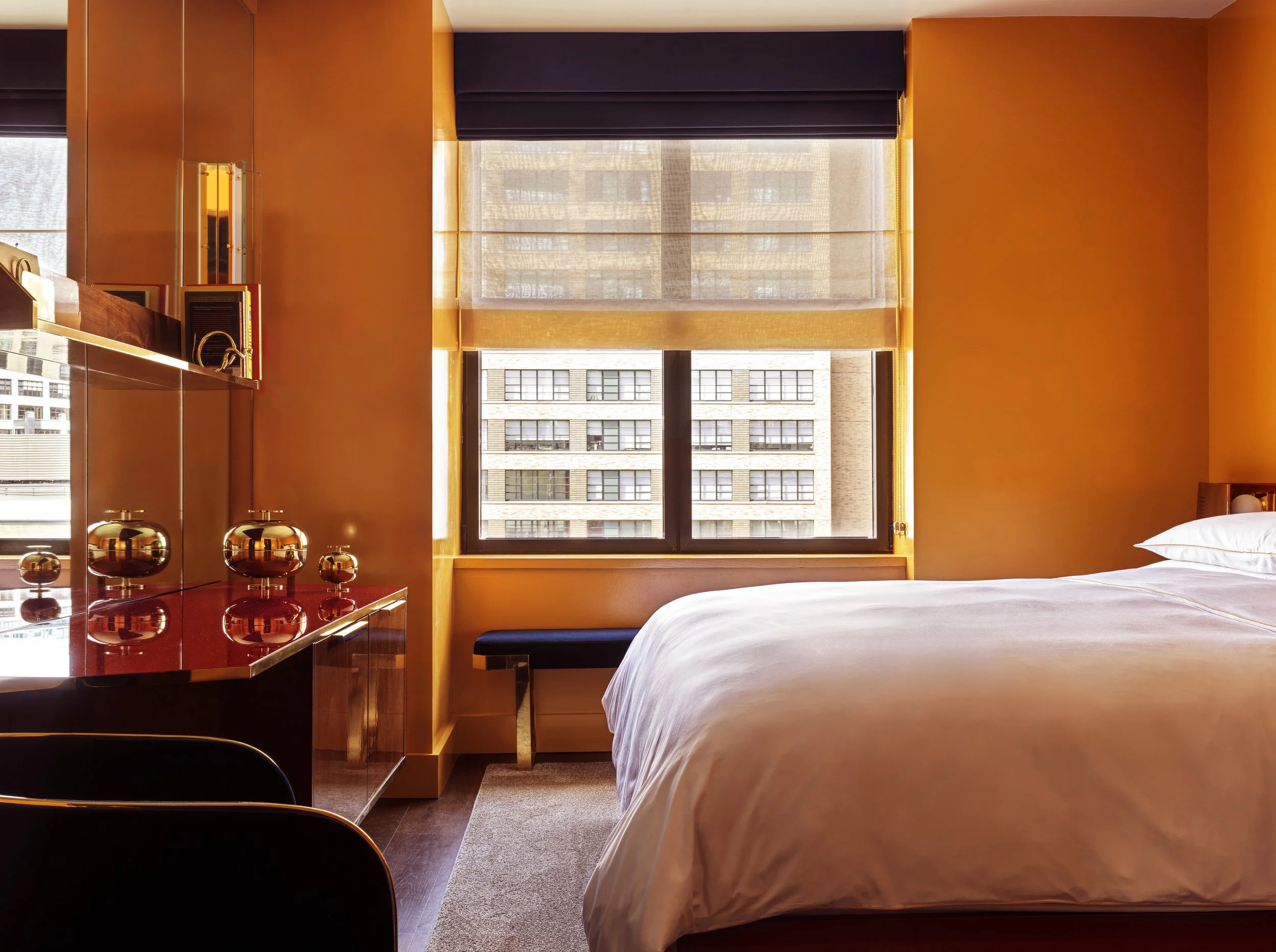 Moment 05 · The Room — Ochre and Dark Wood (Thompson Street, Italian Tempo)