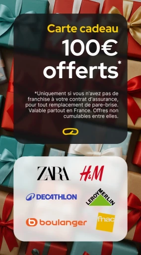 Carte cadeau 100€ offerts pour divers enseignes, notamment : Zara, H&M, Decathlon, Leroy Merlin, Boulanger et Fnac.