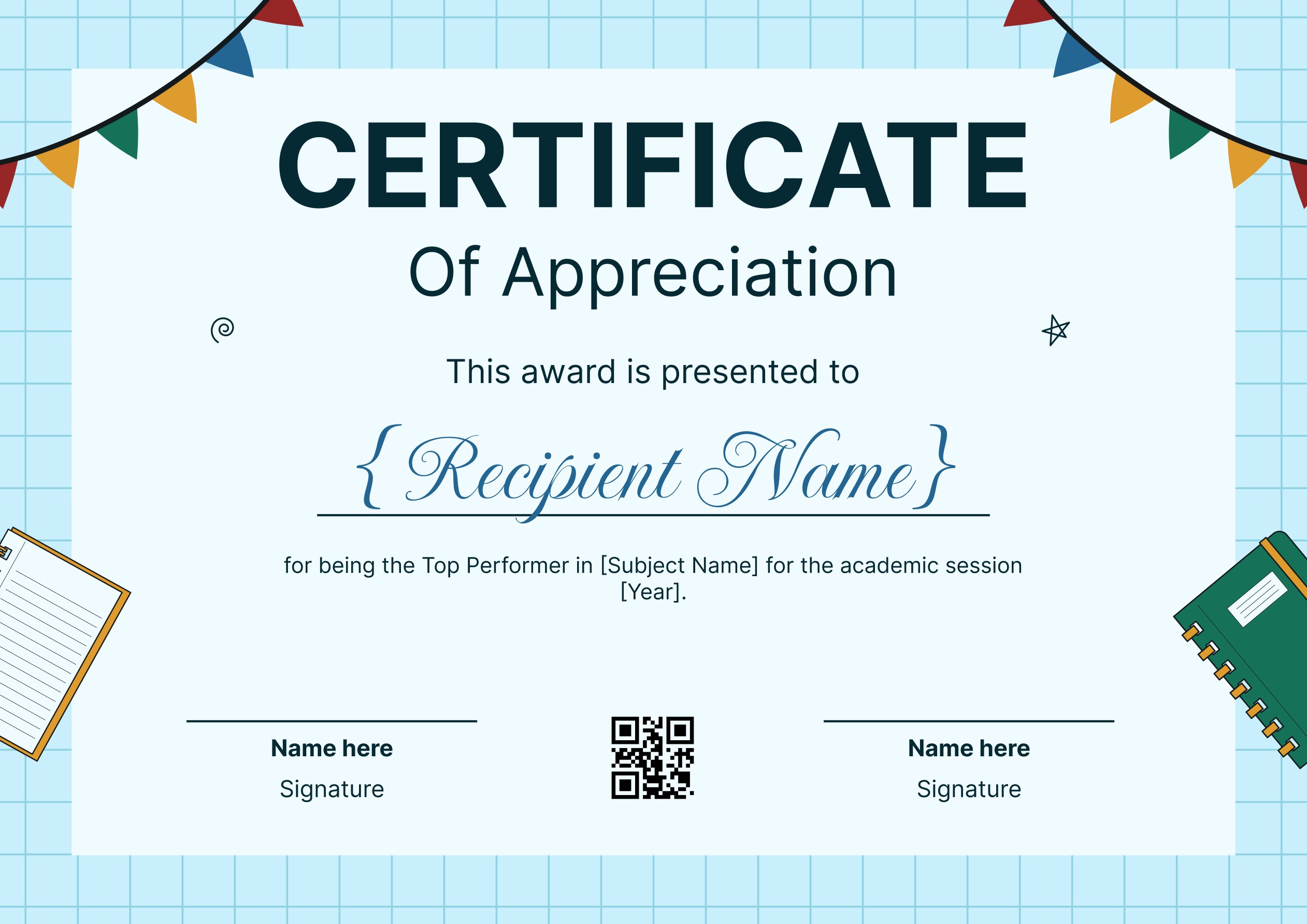 Wauld - Formal and simple school acheivement certificate template