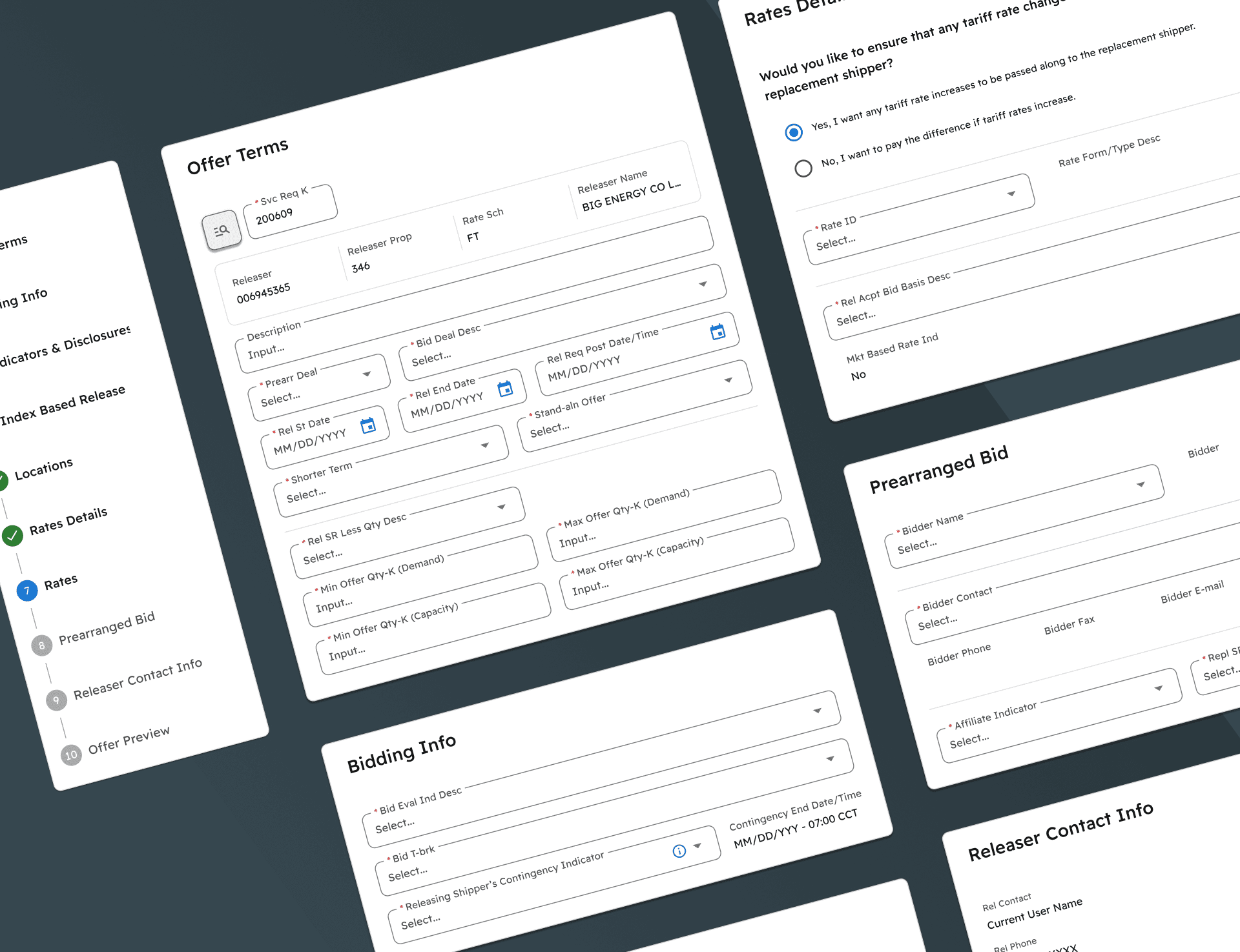 Stepped form components make inherently complex workflows easier to navigate by revealing only the information users need at each step.