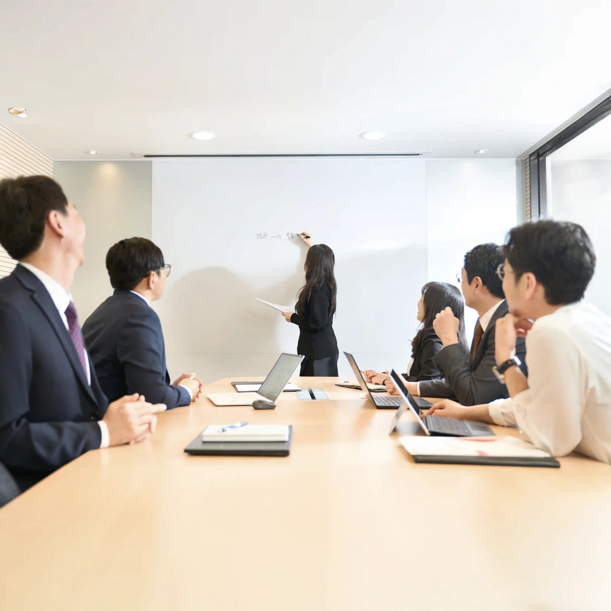 특허법인 엠에이피에스 전문가들의 전략 논의 모습