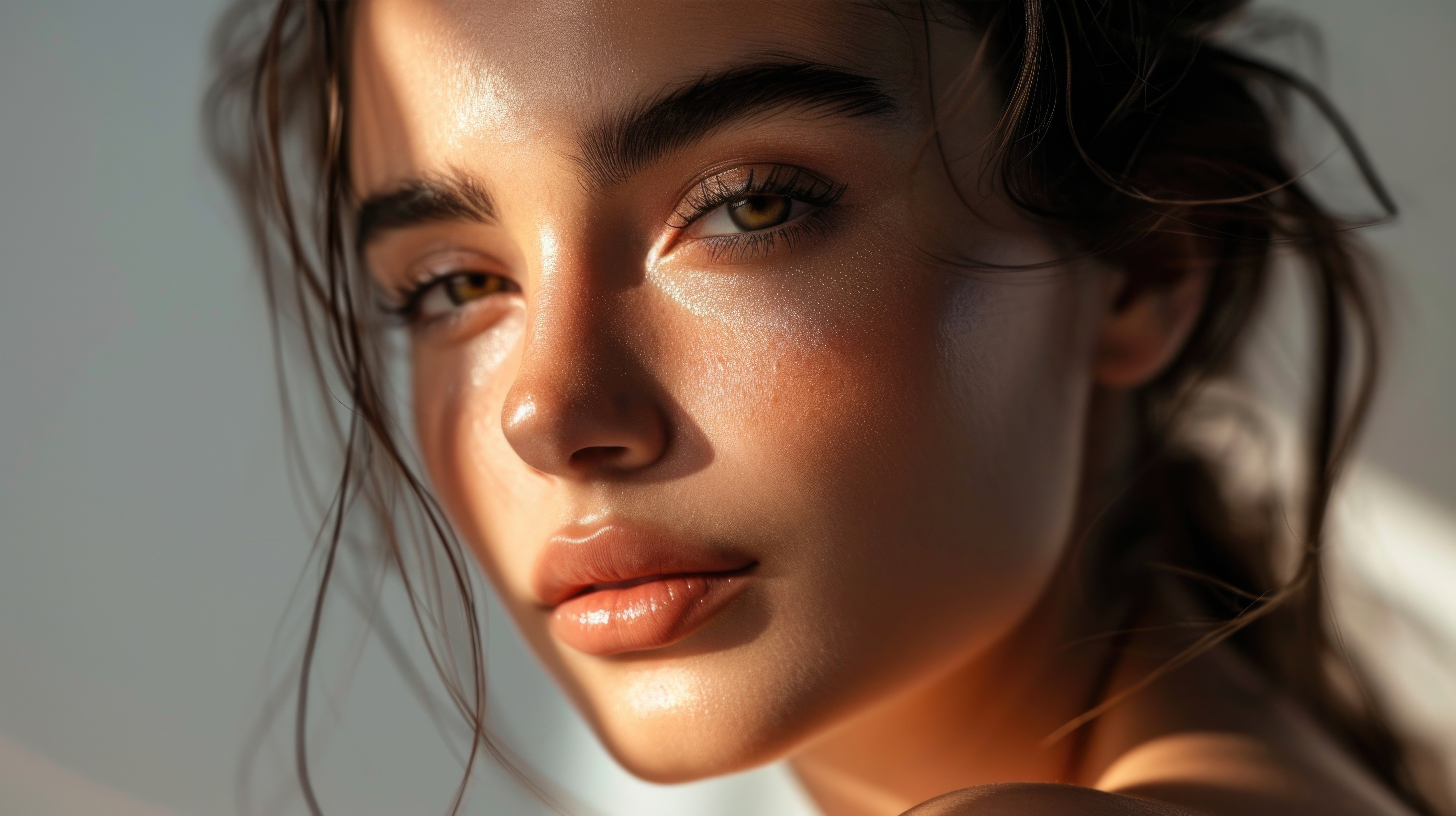 Radiant Female Portrait Showcasing Skincare Beauty and Wellness.