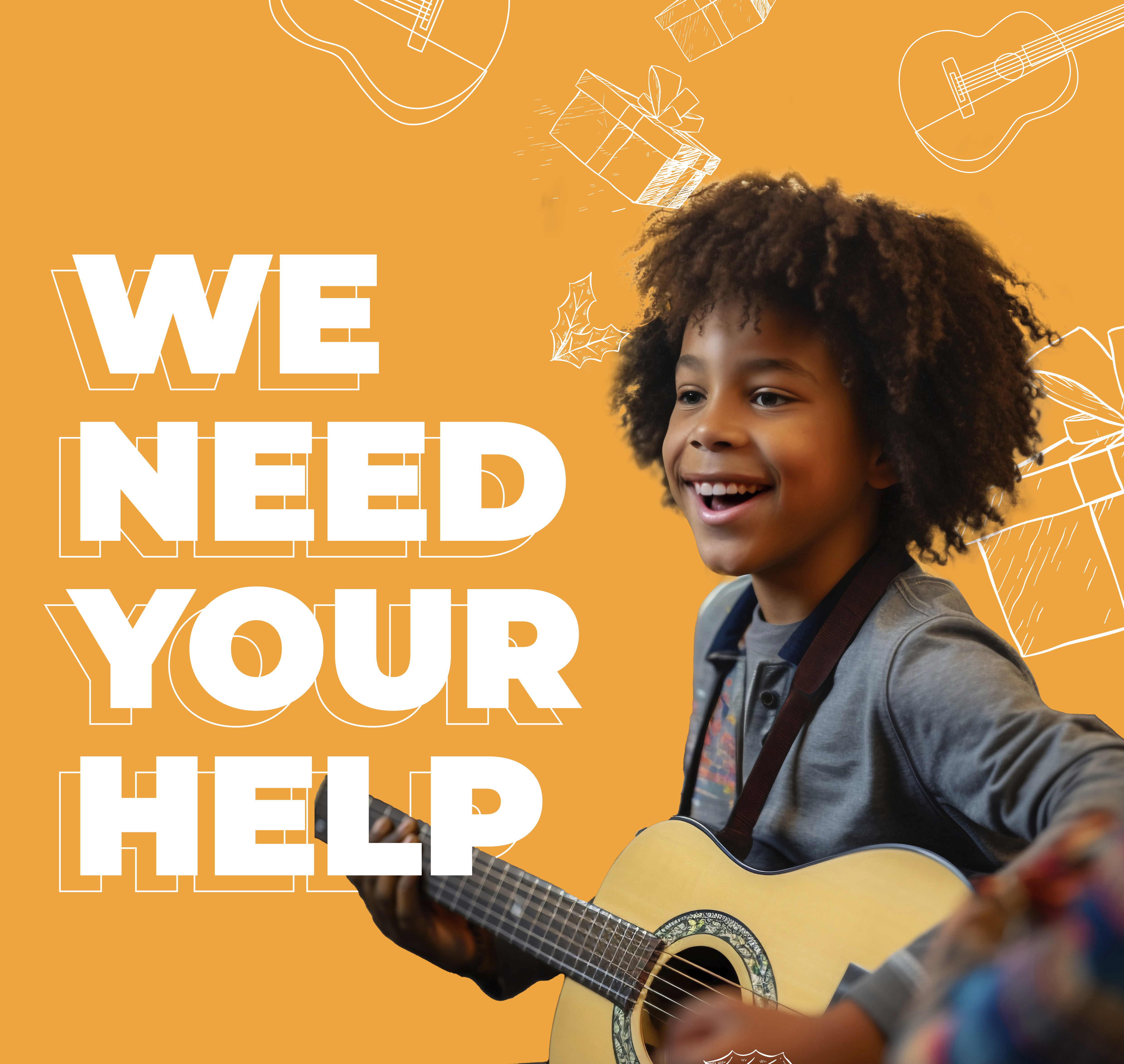 We need your help graphic