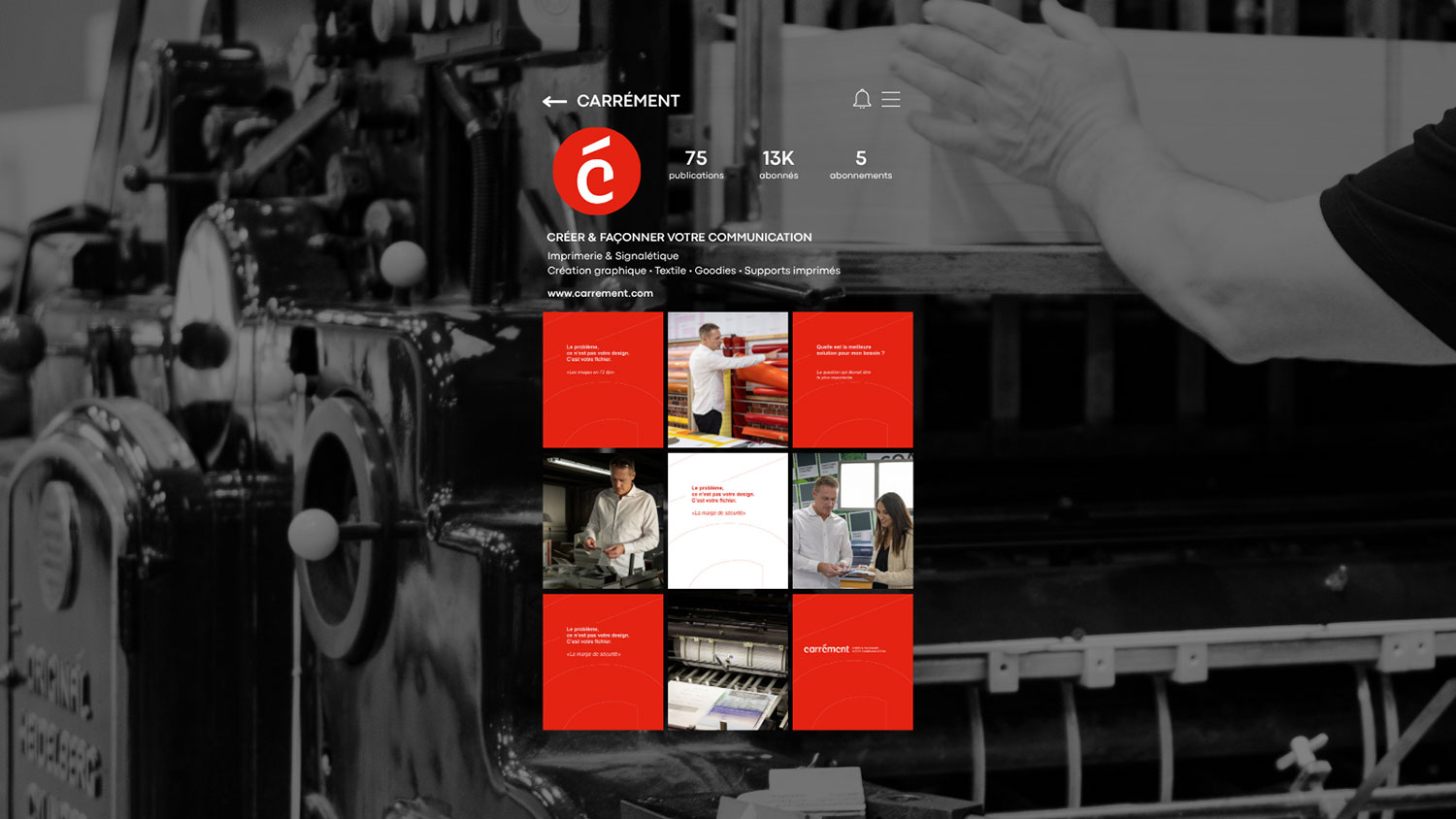 Feed Instagram Reseaux sociaux entreprise