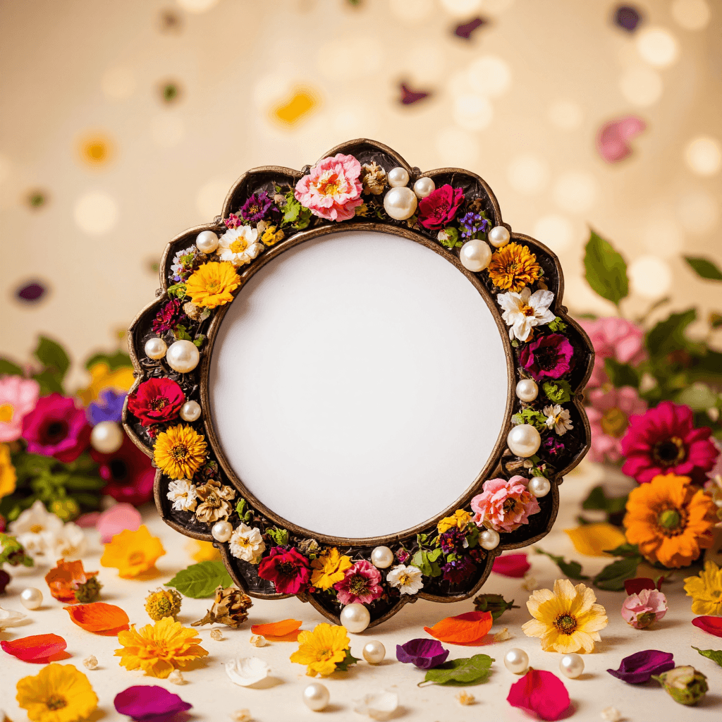 product photography of decorative photo frame