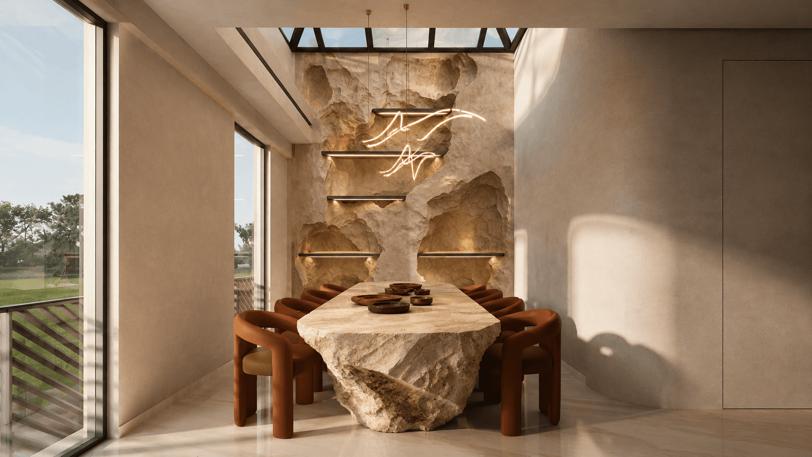 Contact section image featuring a modern interior design space.