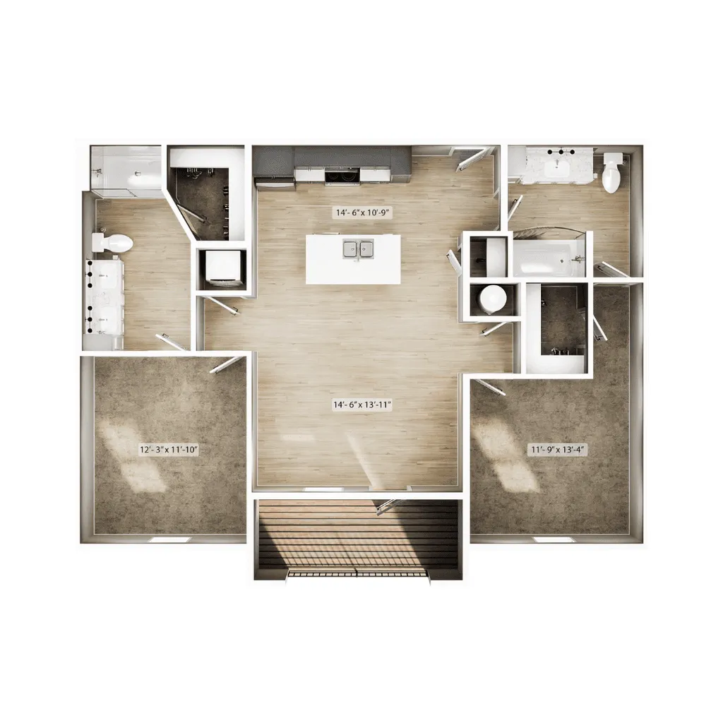 The Kin Floorplan Without Furniture