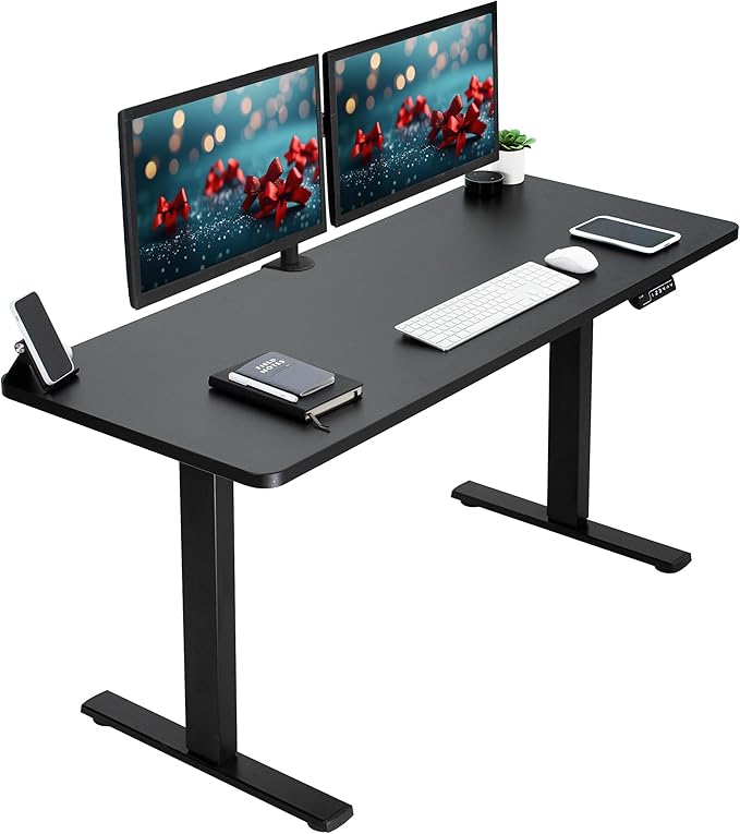 Enhance your workspace with the black standing desk, designed for comfort and efficiency.