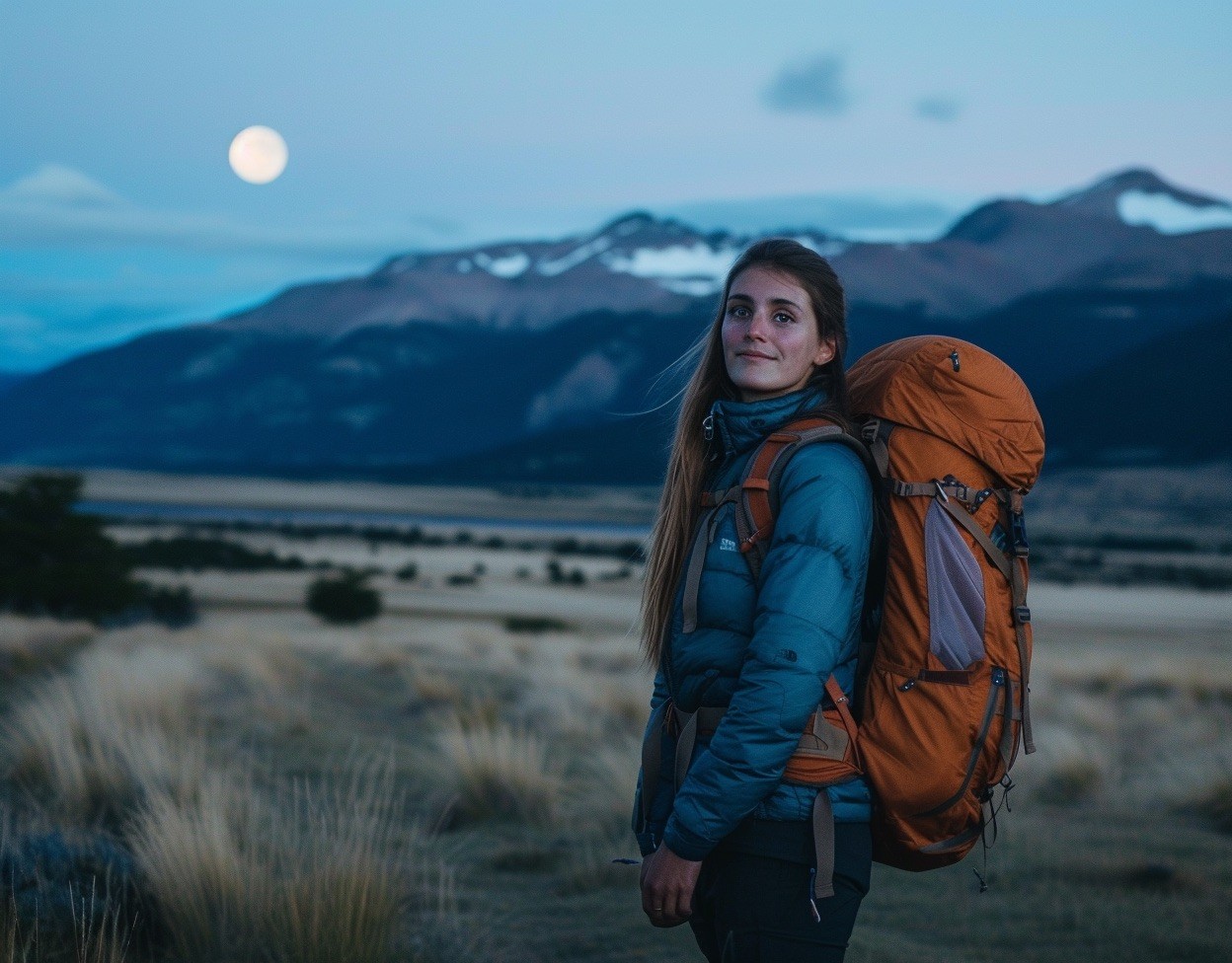 woman rucking in fall in Colorado