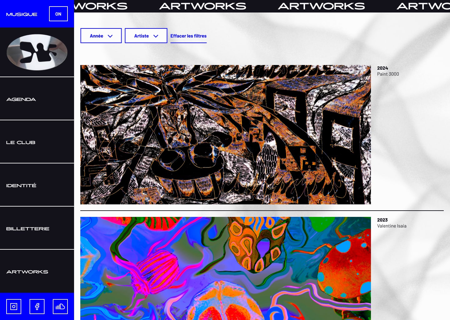 Visuel du site présentant une fiche descriptive d'un évènement.