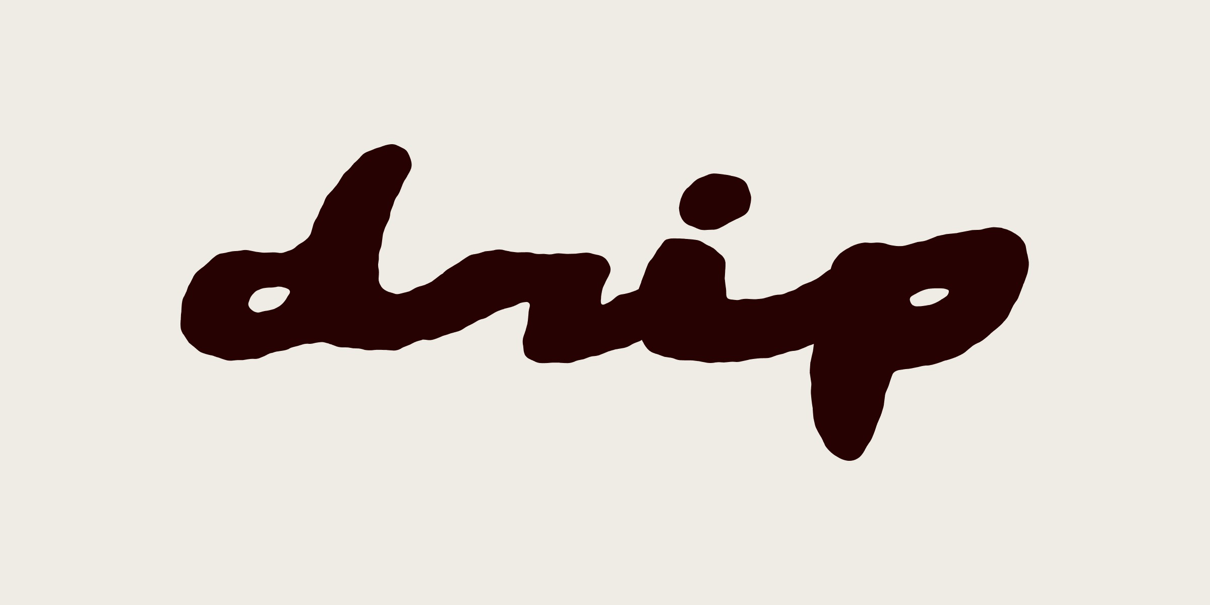 Drip logo displayed on a soft café gradient artwork.