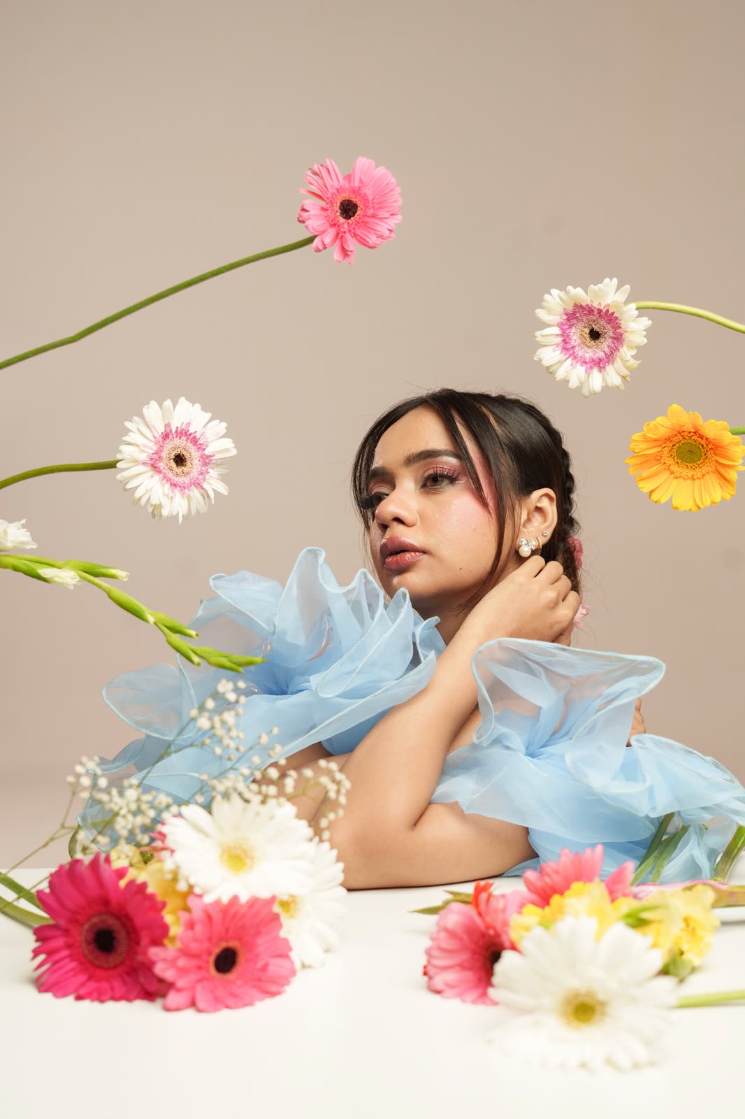 A dreamy editorial look inspired by everything soft, whimsical and enchanting | Hair by Ritika Attar