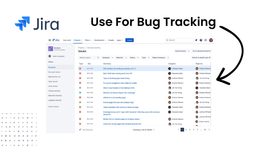 Jira bug tracking dashboard setup guide for 2026 showing project templates and issue tracking workflow.