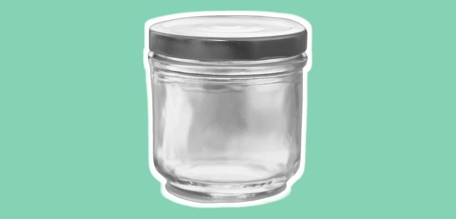 Glass jar capturing air for carbon dioxide removal