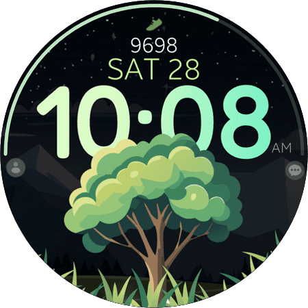 Digital watch face for wear os watches