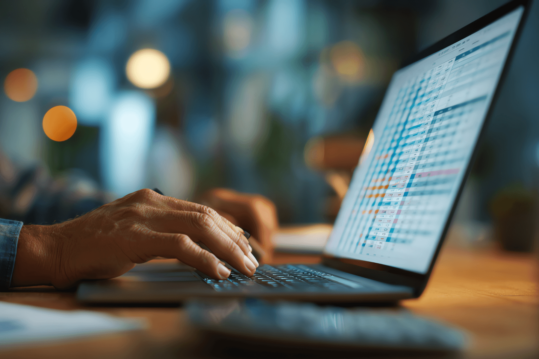 A worker on their laptop