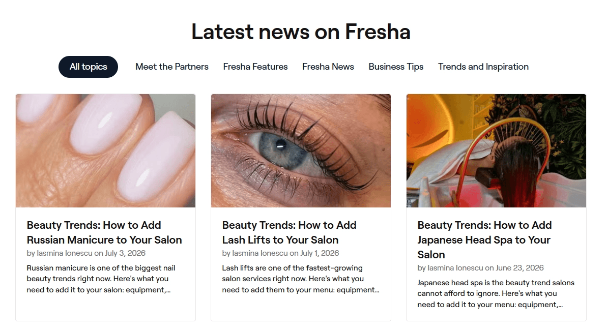 Fresha's Content Marketing and Demand Generation