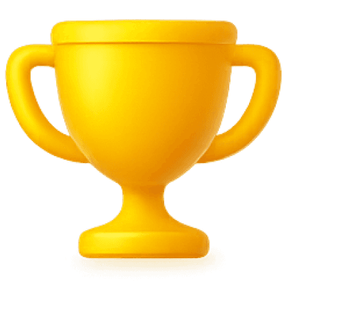 Golden trophy icon, achievement symbol