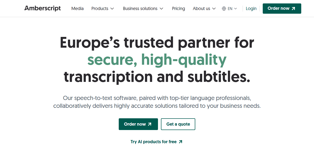 amberscript's home page