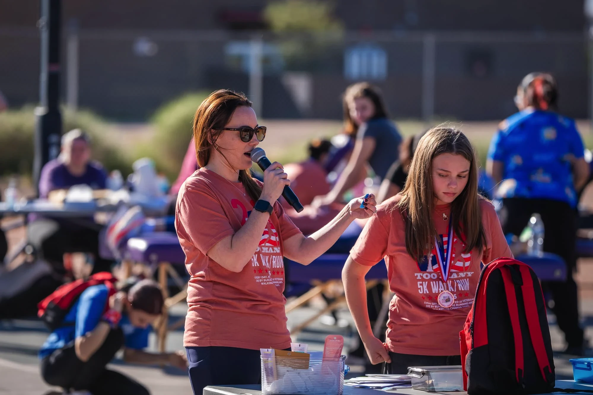 Weems raffle at Veterans' Day 4k run