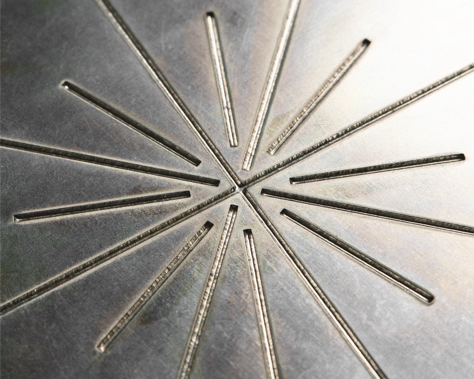 Foiling plate from a project for a luxury hotel
