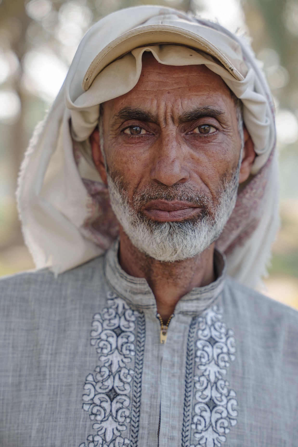Portrait with dried flower