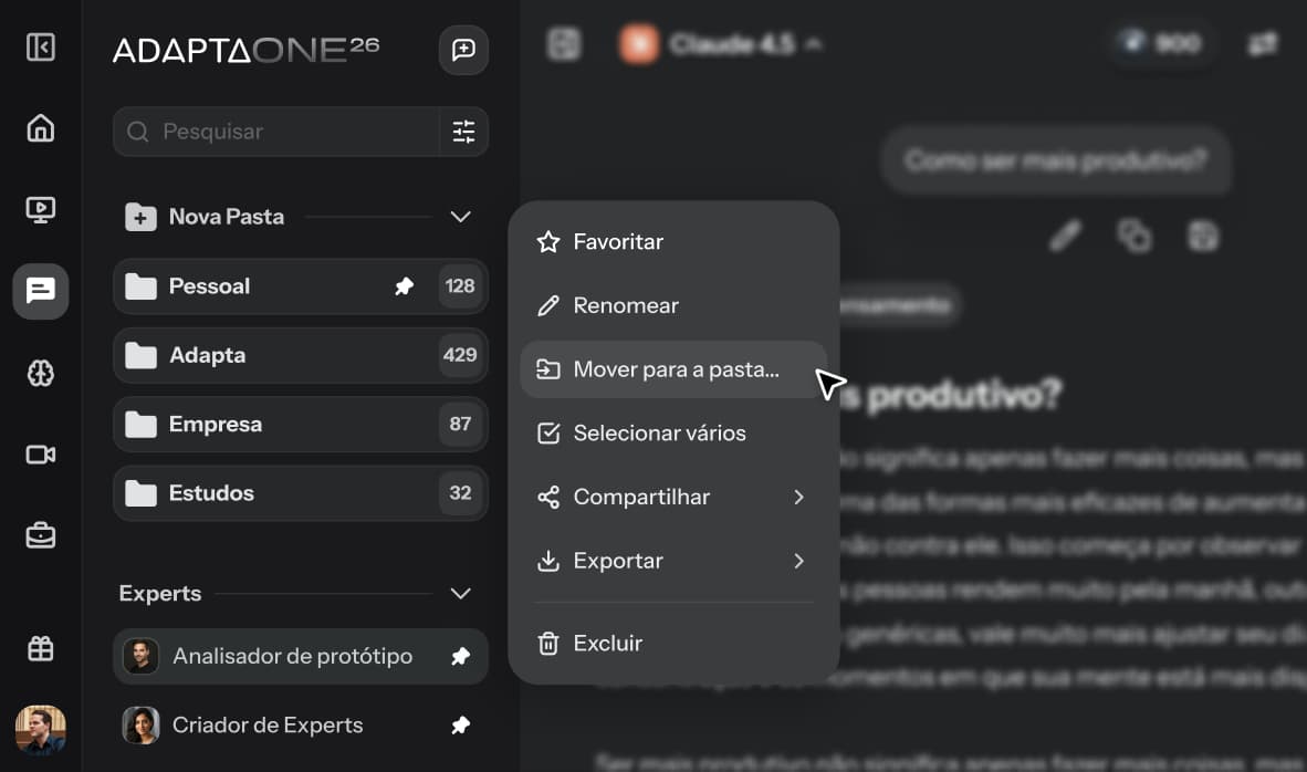 Adapta One - Organizar Chats