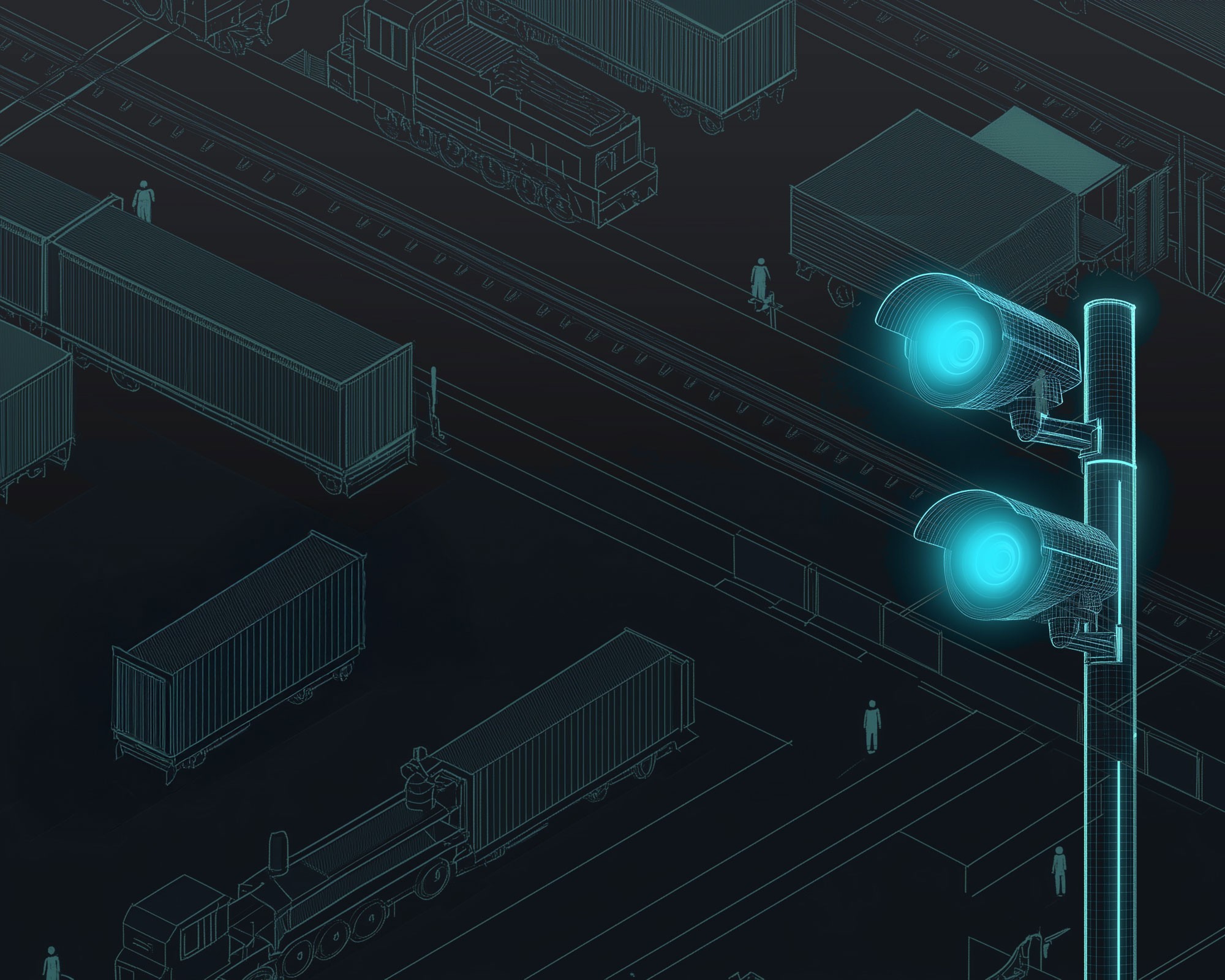 Train tracks rendering