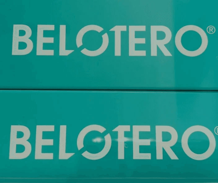 Belotero logo on teal packaging