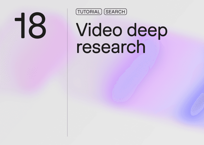 Video Deep Research app