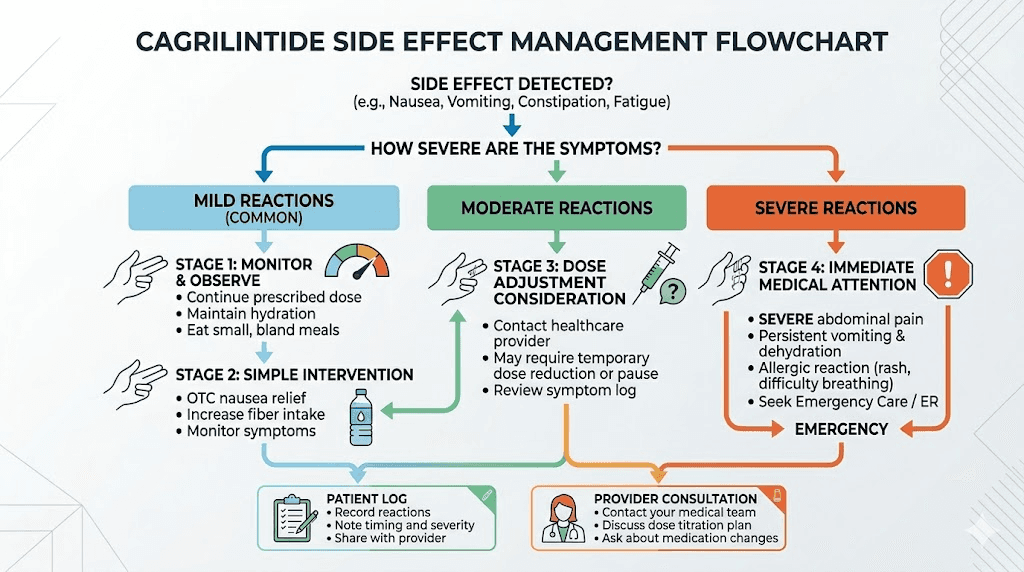 Cagrilintide side effects management guide and decision flowchart