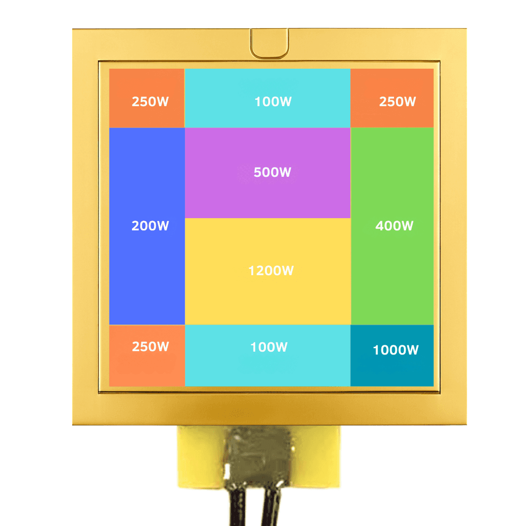 a red room with a view of a city