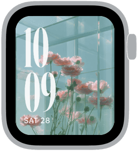glass garden Apple Watch face preview 2 featuring floral, modern, and spring.