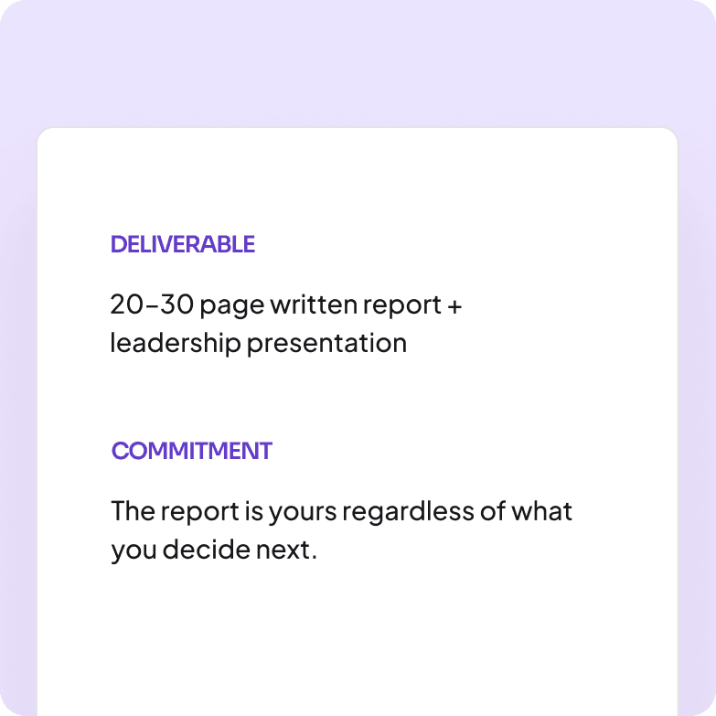 Data platform assessment timeline & result