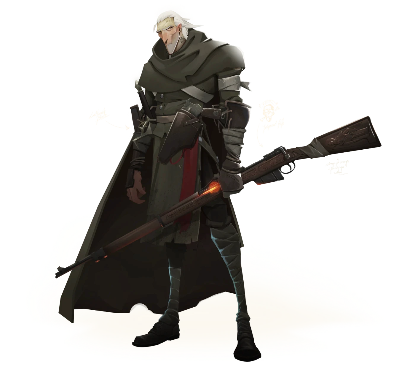 Zmoryn character with detail – character concept art by Kuba Fidler