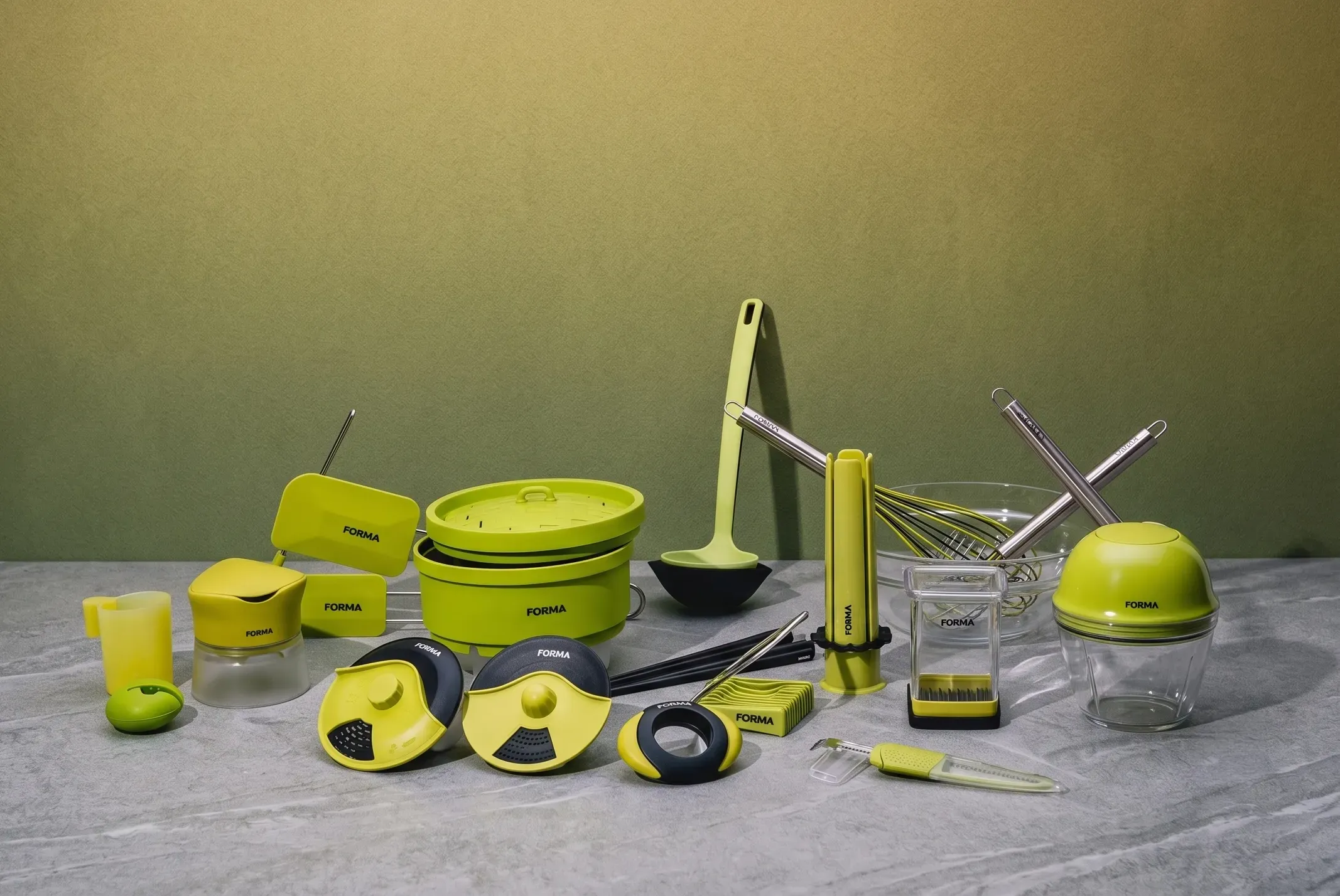 A styled kitchen table