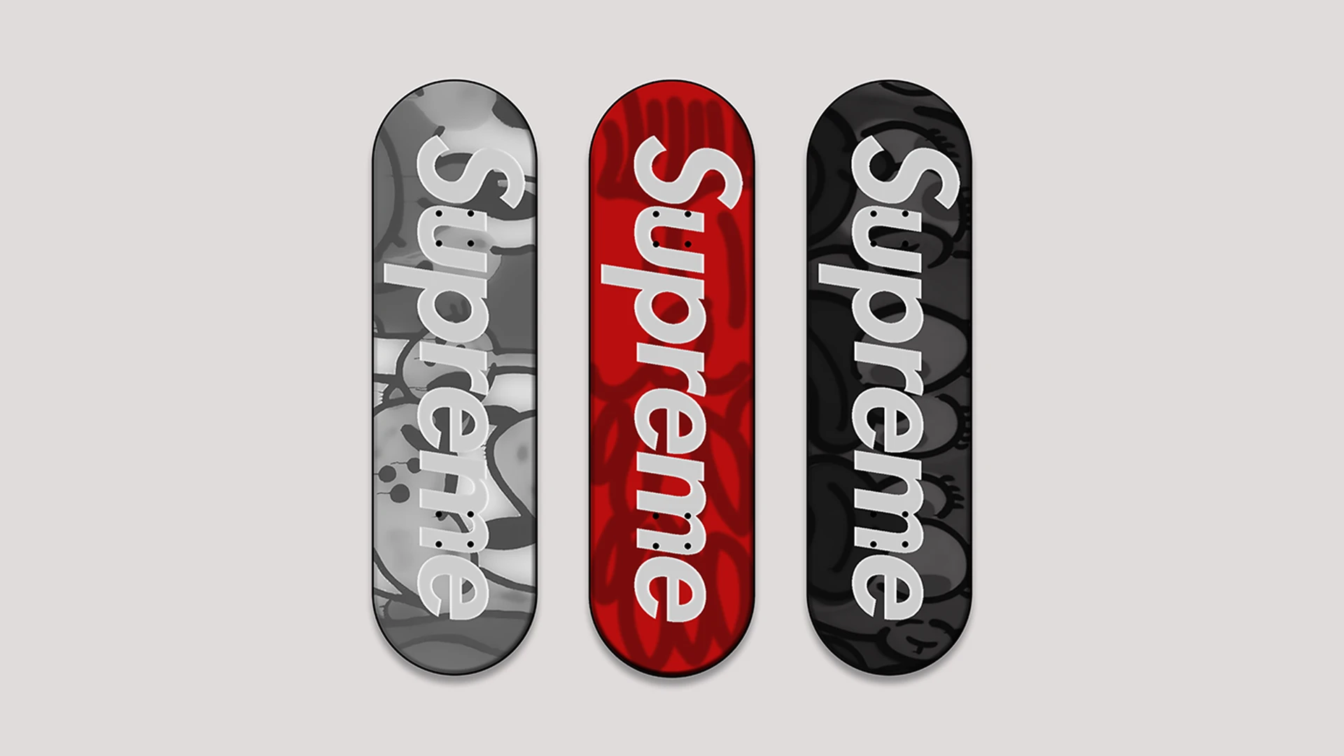 Supreme X Olaolu Slawn Skateboard Decks