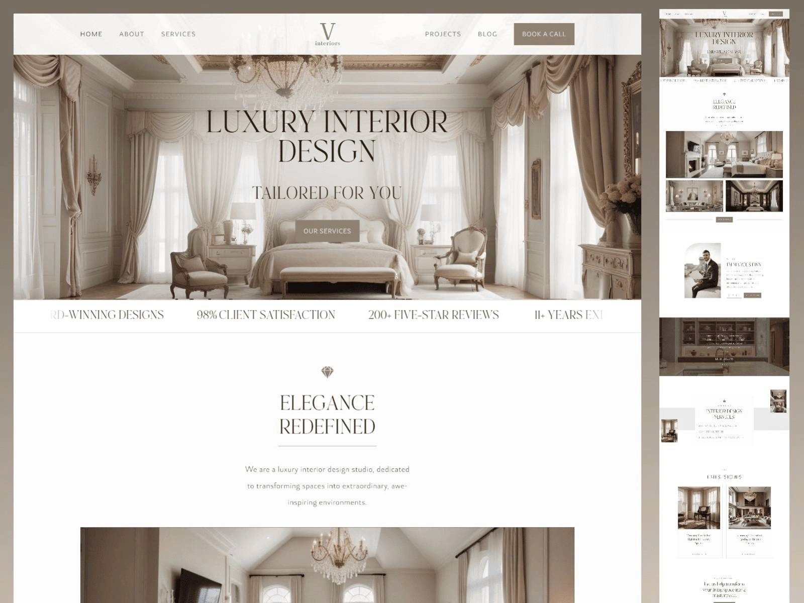 vela interior design studio template