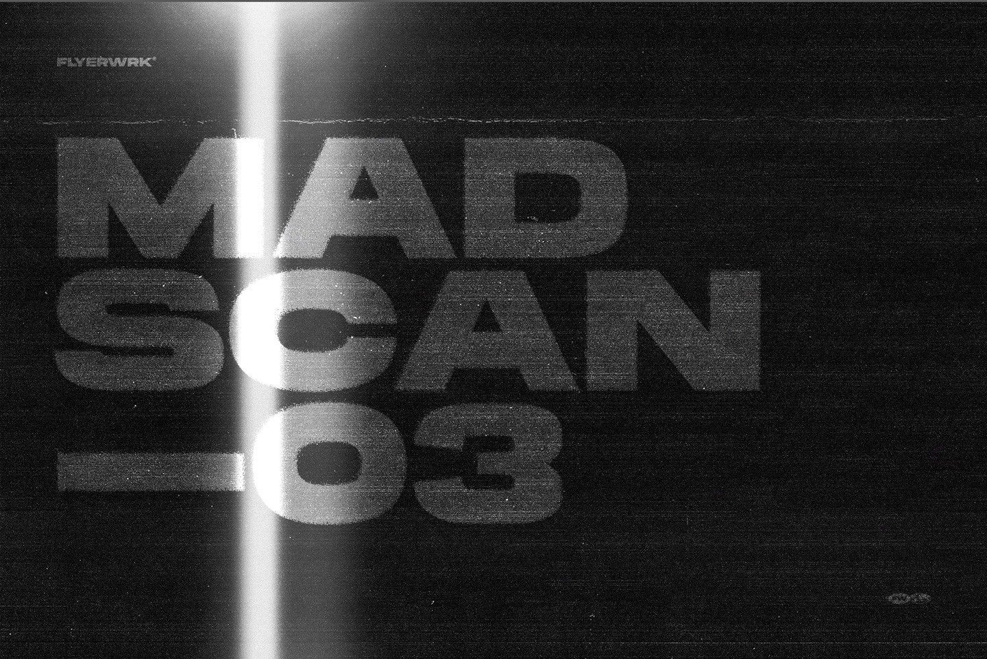 Graphic design with photocopy scan texture creating vintage distorted scanner lines