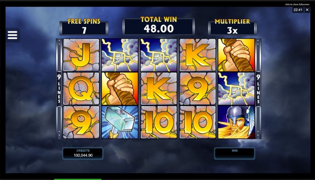 Thunderstruck - free spins