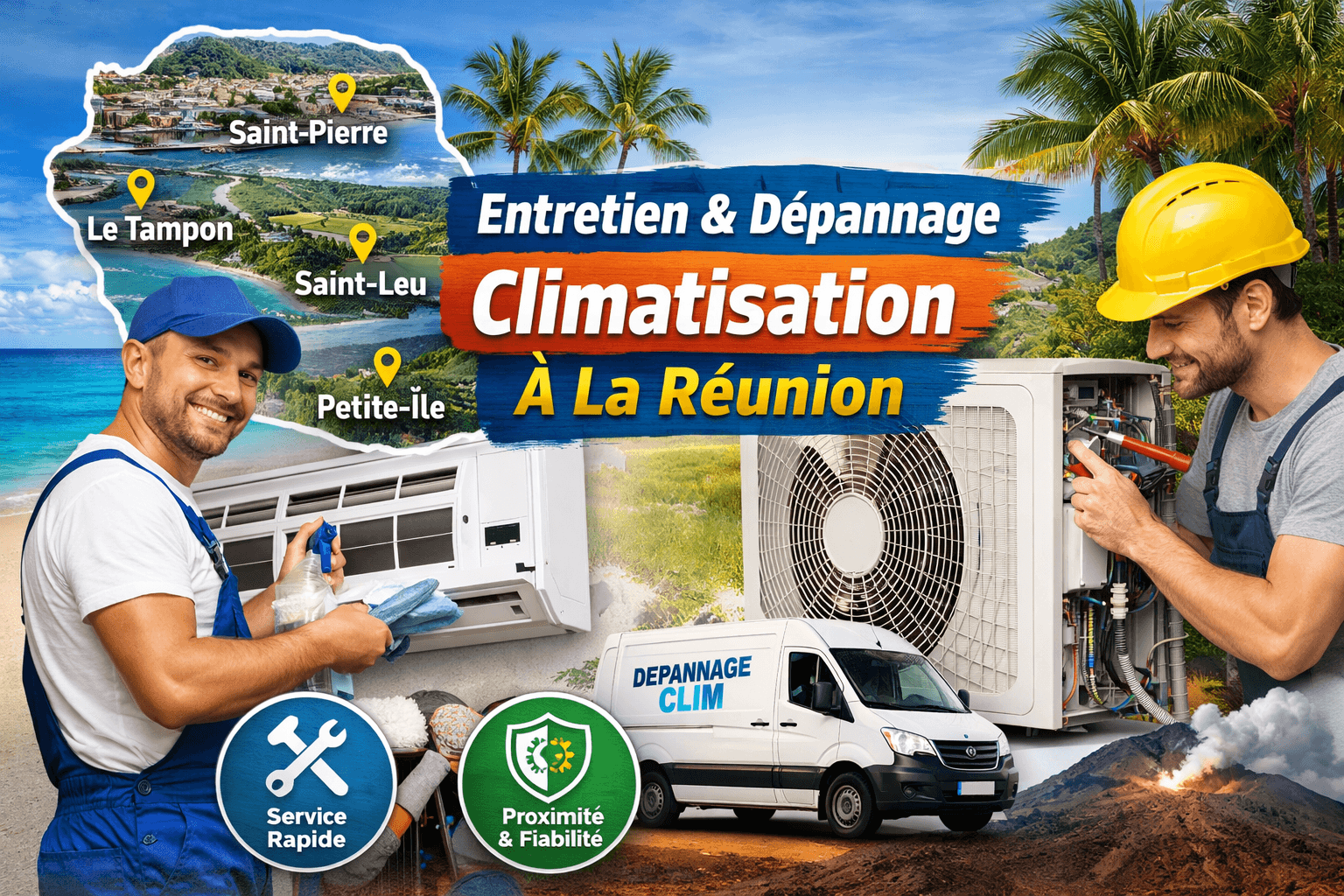 entretien clim dépannage gainable split réunion