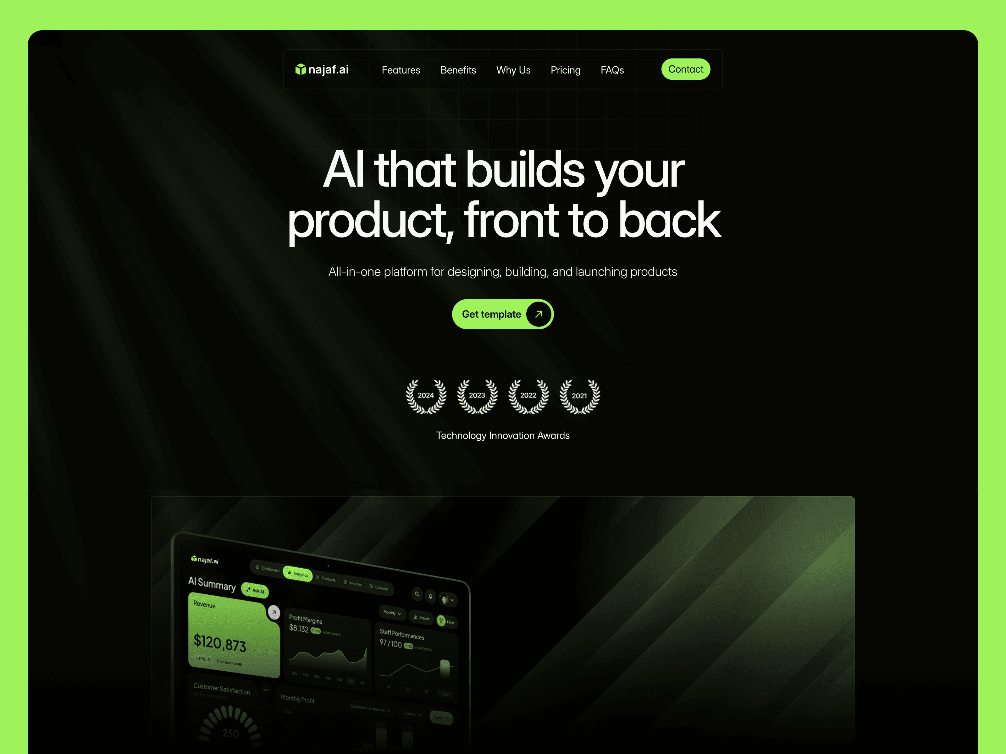 Najaf - Free SaaS Landing Page