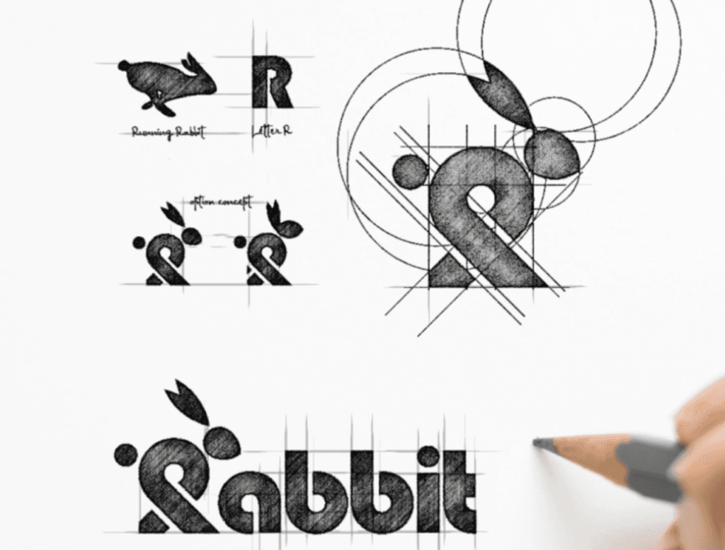 うさぎ — Rabbit Logo Process