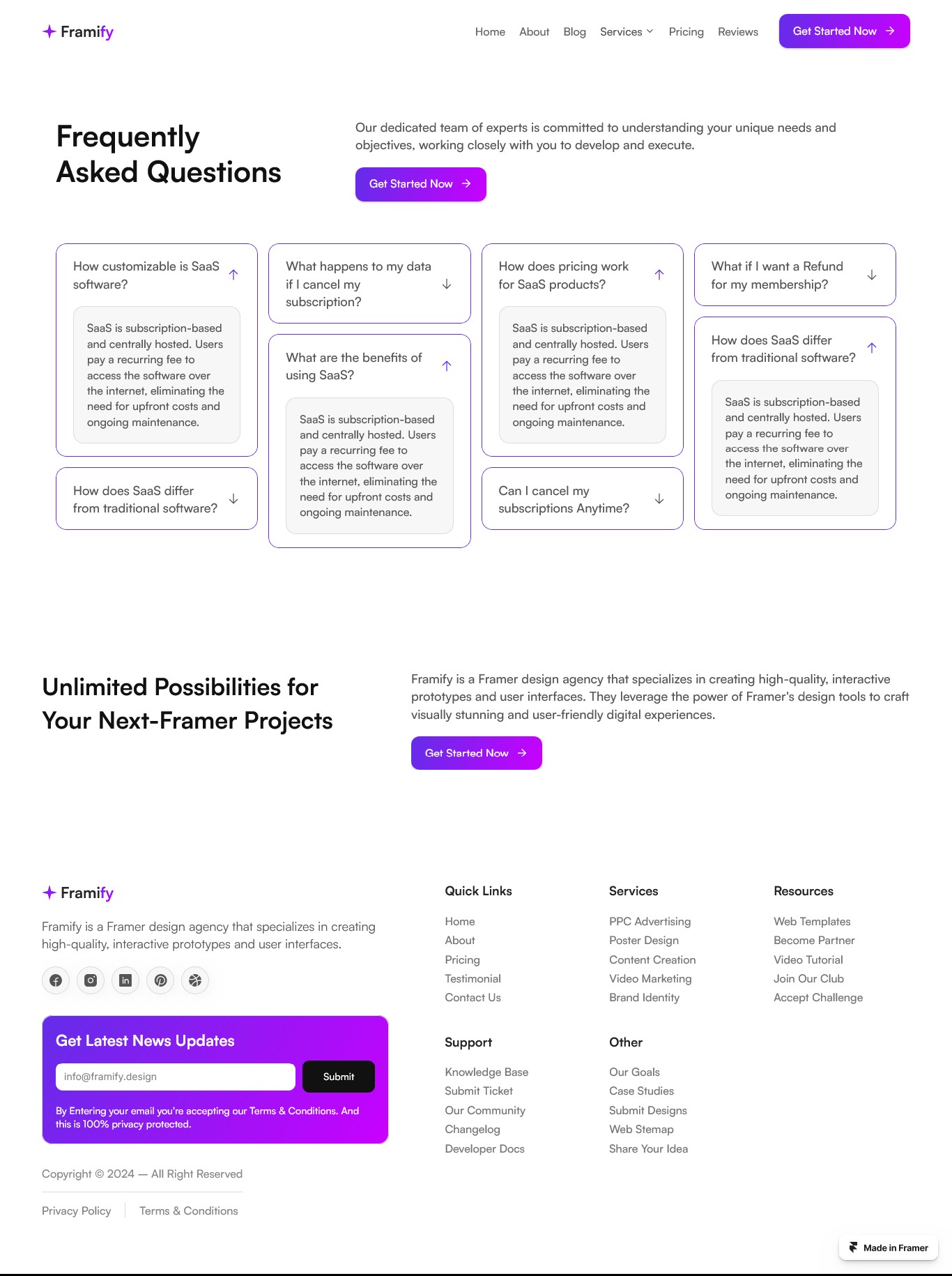 Framer FAQ Page v1