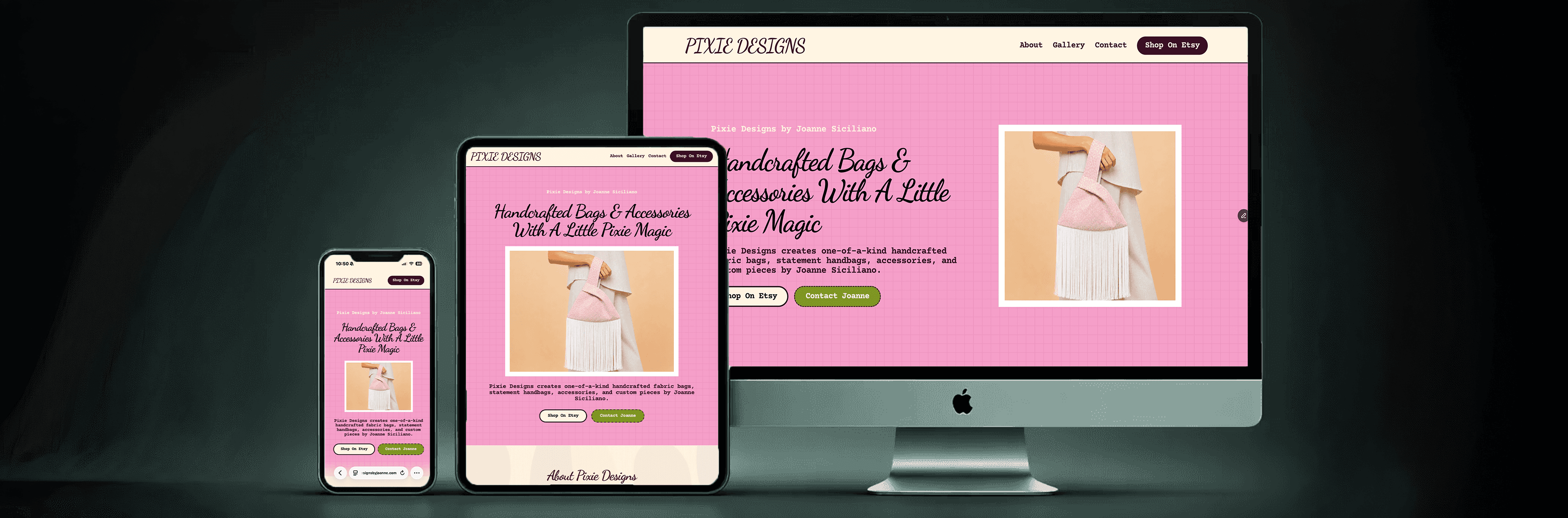 Responsive electrician website design displayed on desktop tablet and mobile devices