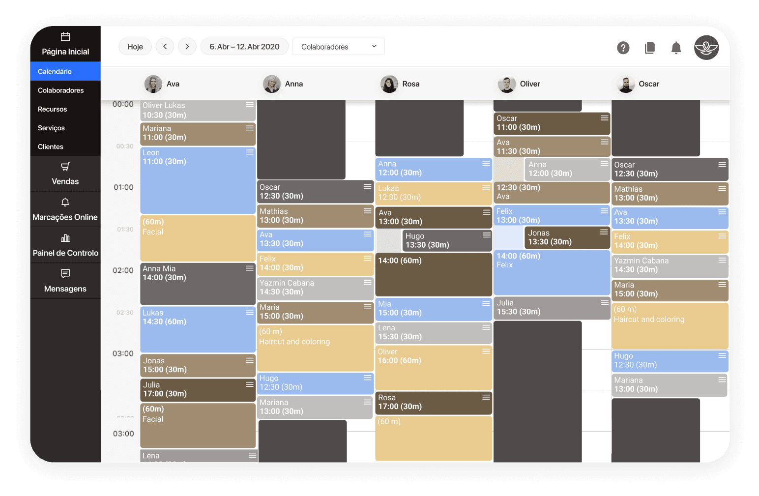 Appointment booking calendar