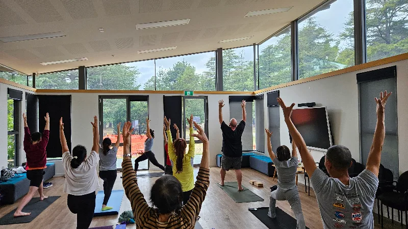 Yoga class at the Salthouse community centre
