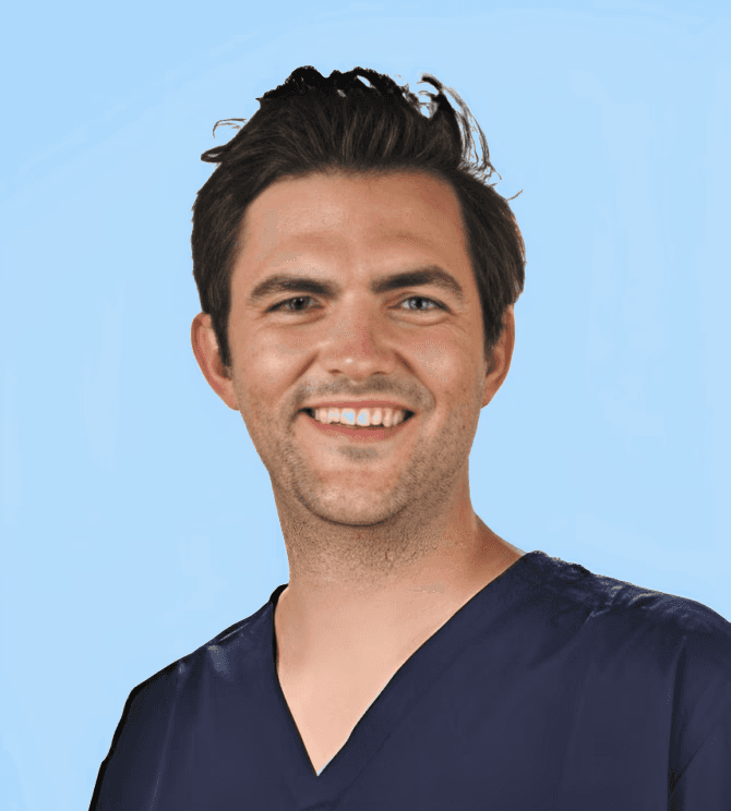 Clinical operations leader, Sam Beger, in a professional headshot reflecting expertise in virtual contrast supervision, ACR safety protocols, and outpatient imaging workflows.