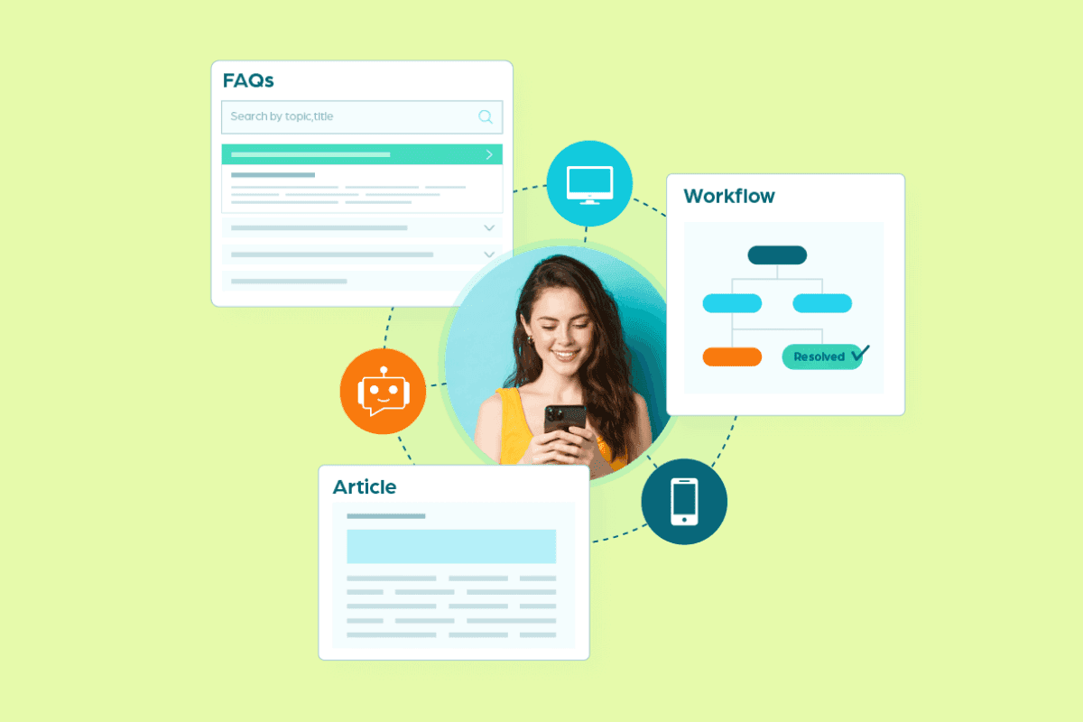 woman exploring data - AI-Based Knowledge Management System