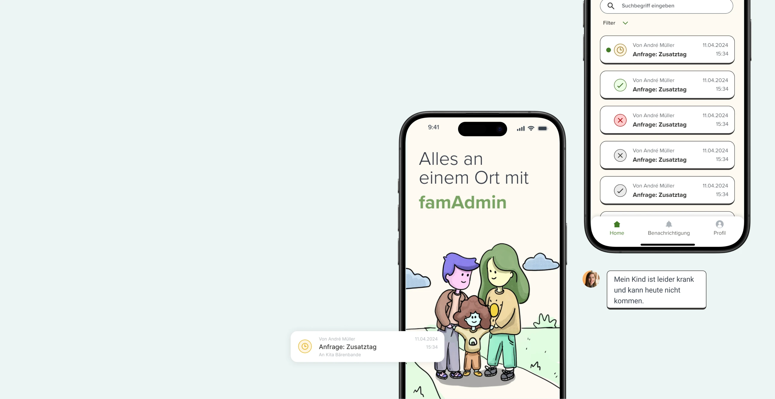 Eltern können über die App von kitAdmin Anfragen für Zusatztage oder Änderungen digital übermitteln